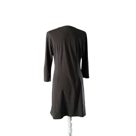 Horny Toad charcoal Long Sleeve Dress Size Medium - Picture 4 of 6